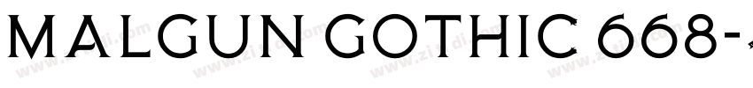 Malgun Gothic 668字体转换